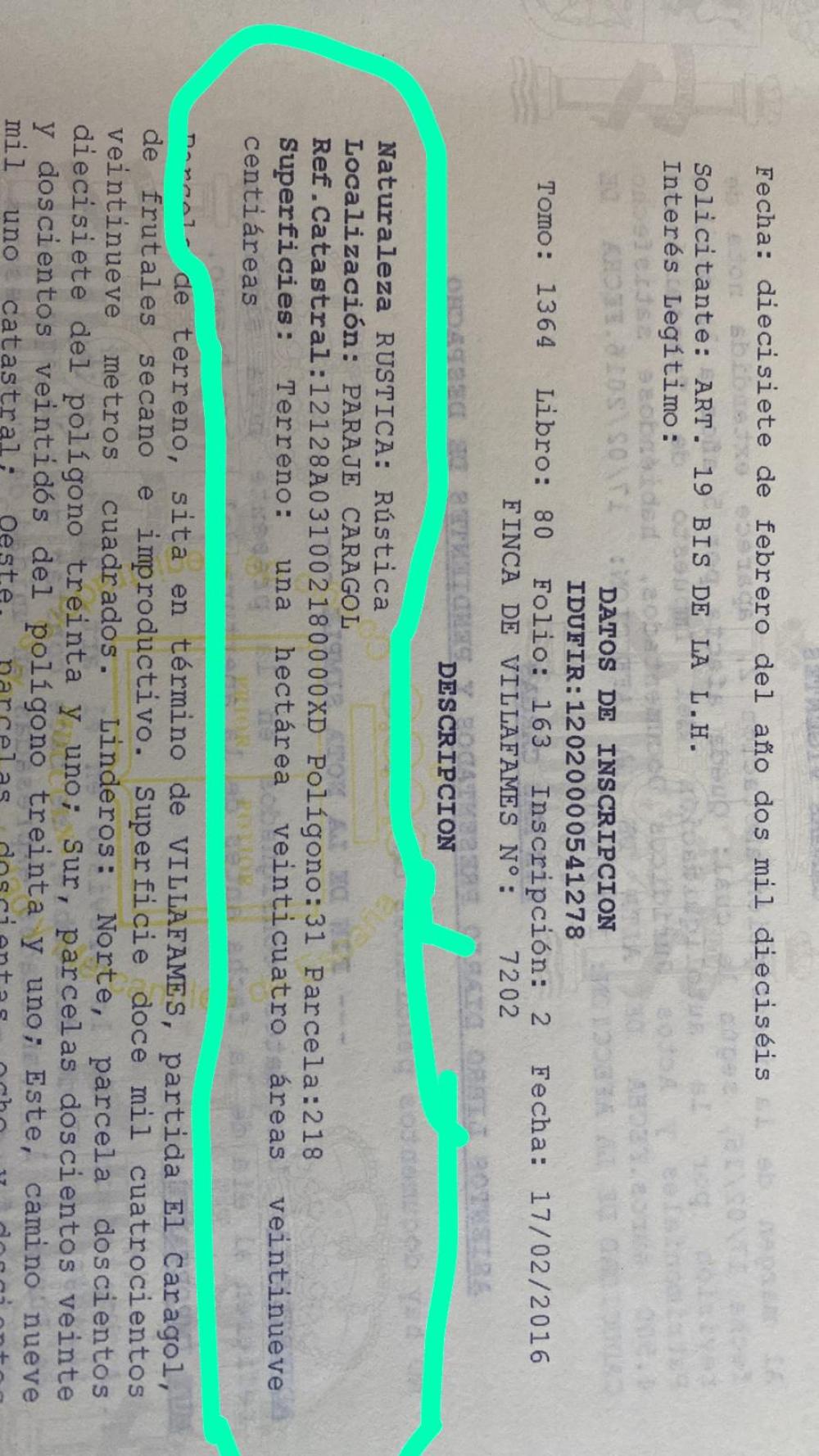 en venta terreno Vilafamés Plana Alta 28